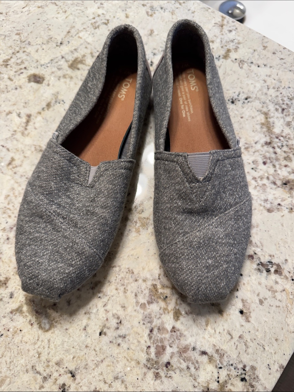 Toms Men's Heather Gray Canvas Slip-On Loafers